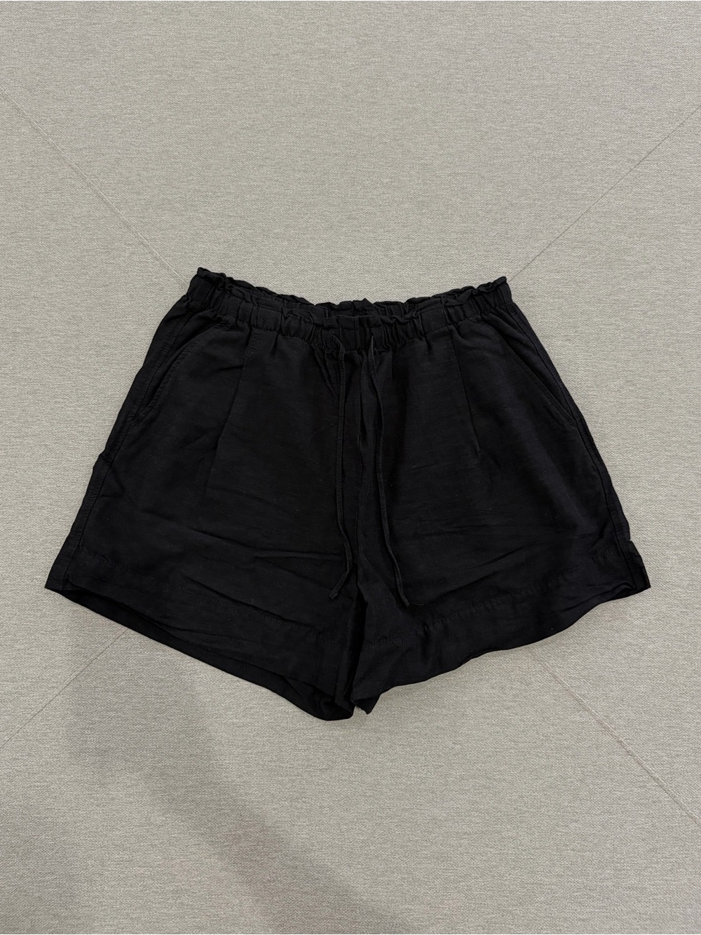 H&M Black Linen Blend Women's Shorts